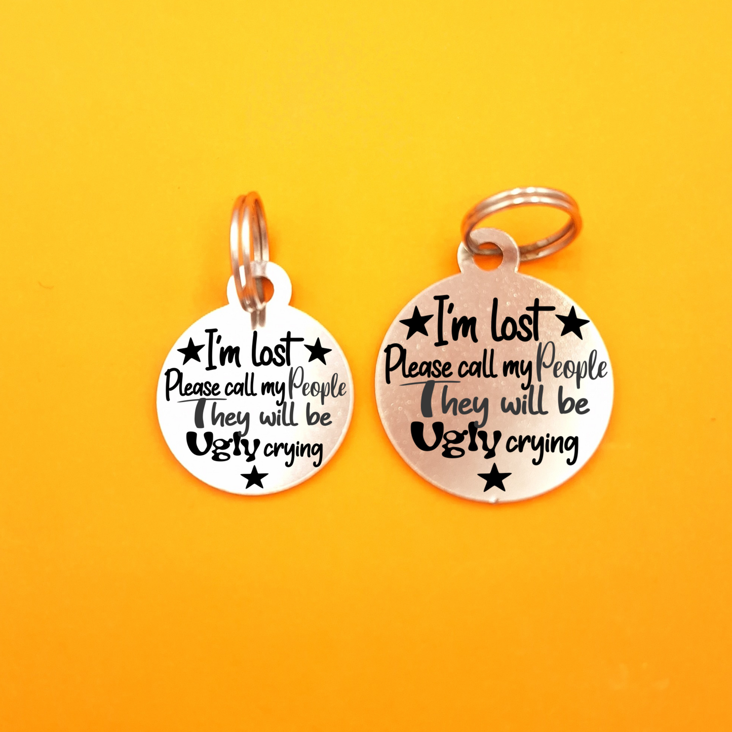 I'm Lost Engraved Pet ID Tag - Round