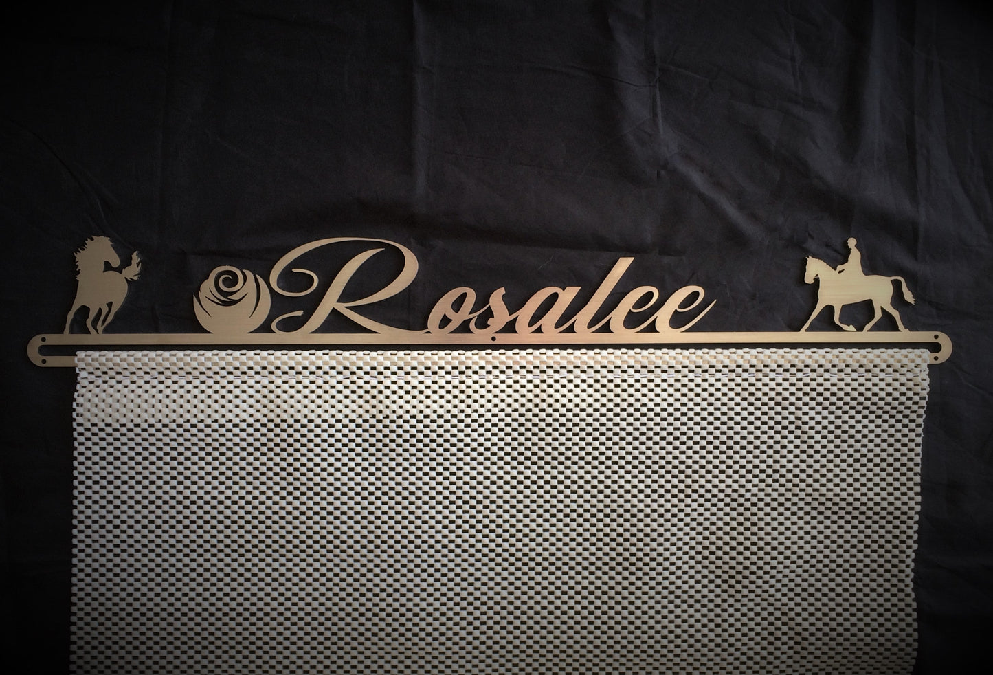 Personalised Rosette Hanger - Single Row of Writing